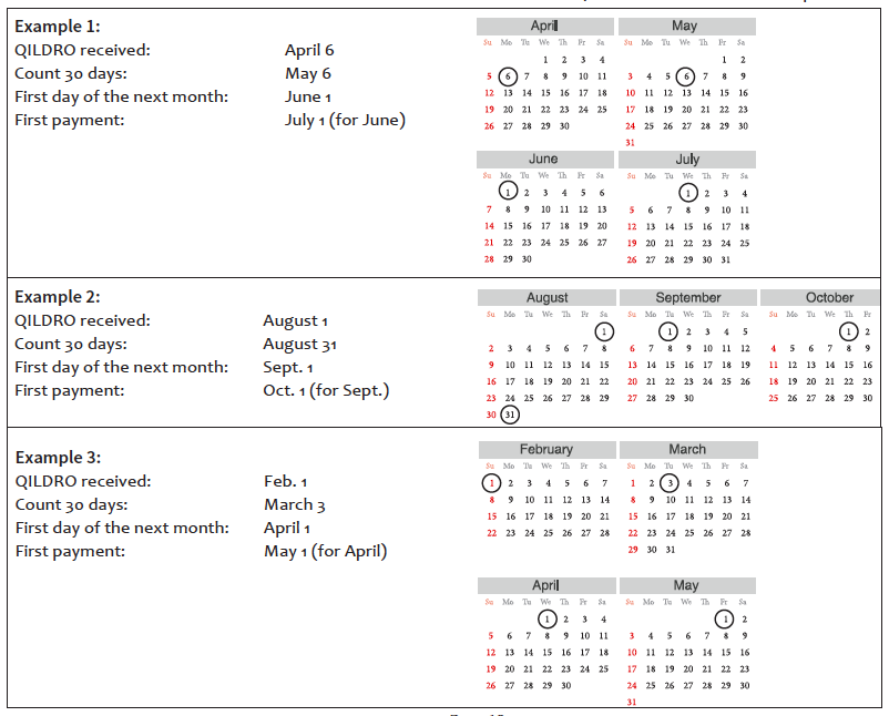 Alternate Payee Payment Examples