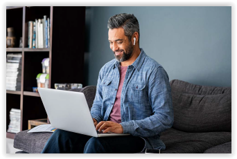 Man reading Benefits Report